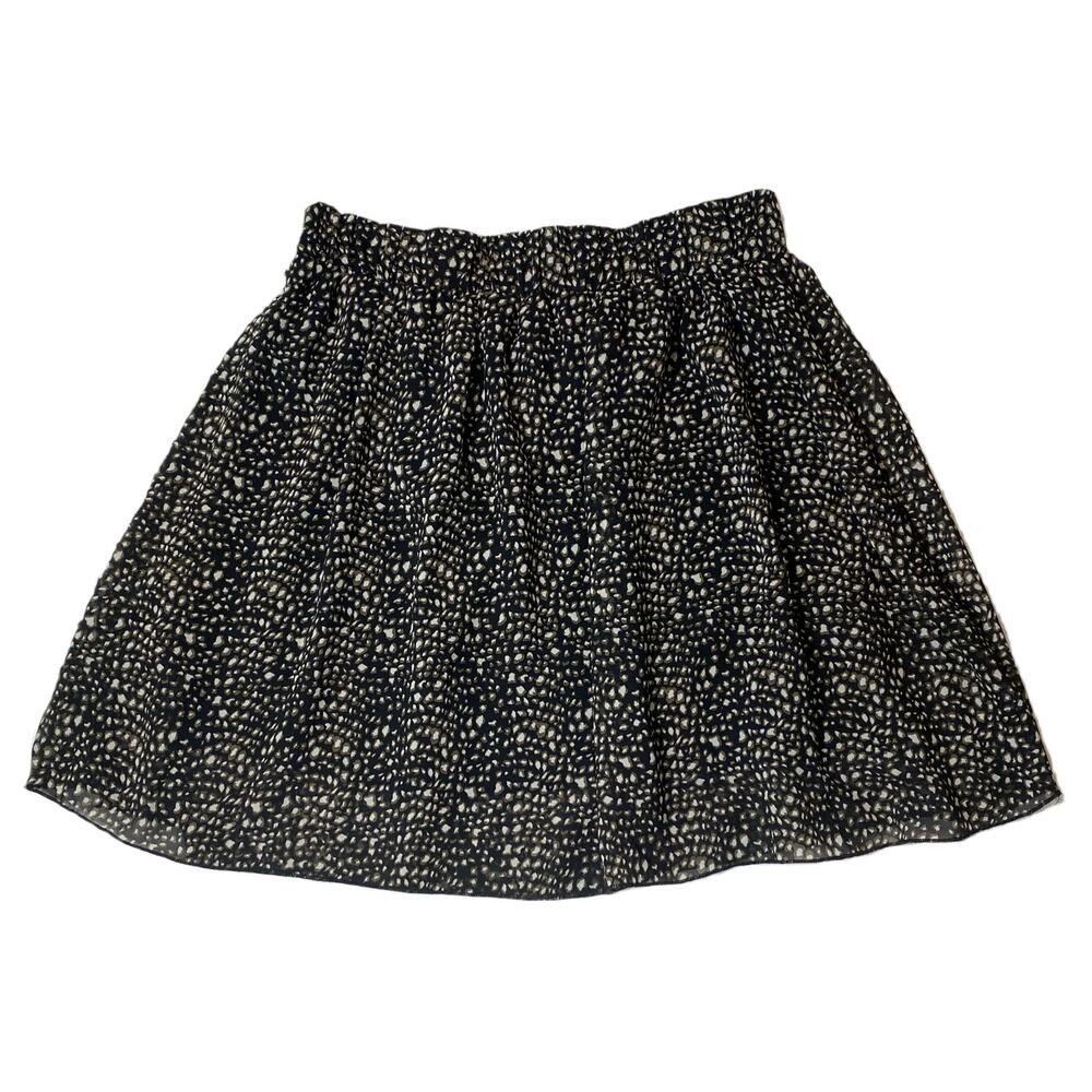 Biographie Black Print Skirt Size Medium